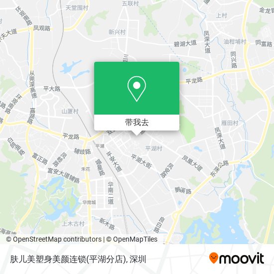 肤儿美塑身美颜连锁(平湖分店)地图