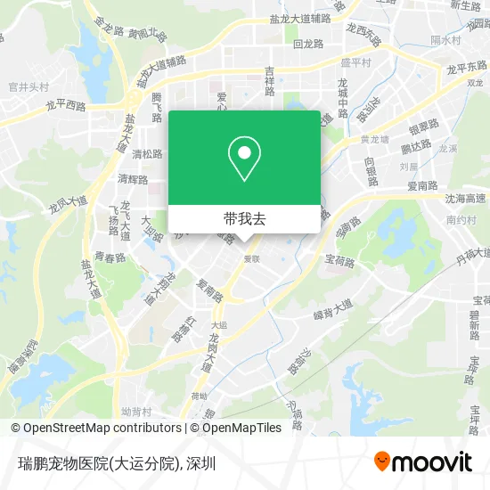 瑞鹏宠物医院(大运分院)地图