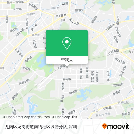 龙岗区龙岗街道南约社区城管分队地图