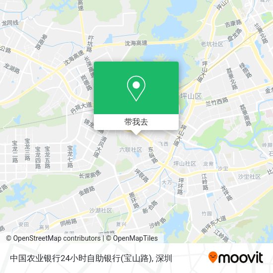 中国农业银行24小时自助银行(宝山路)地图