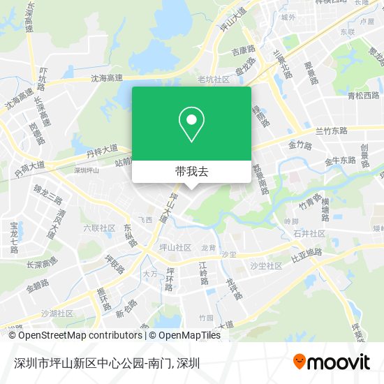 深圳市坪山新区中心公园-南门地图
