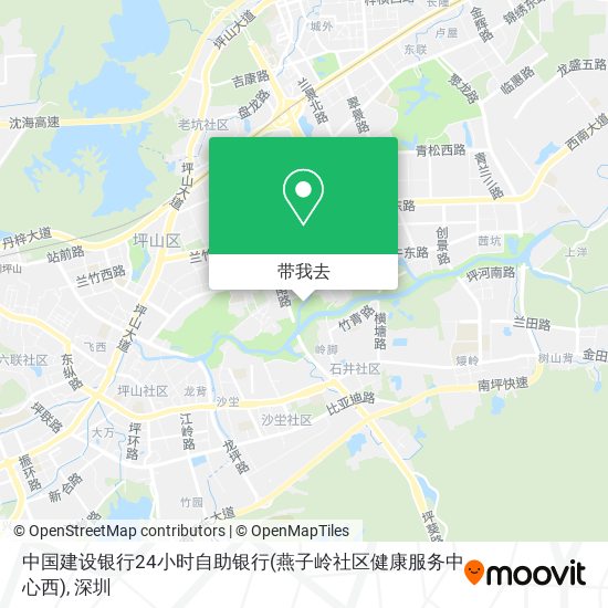 中国建设银行24小时自助银行(燕子岭社区健康服务中心西)地图