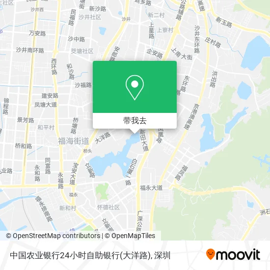中国农业银行24小时自助银行(大洋路)地图