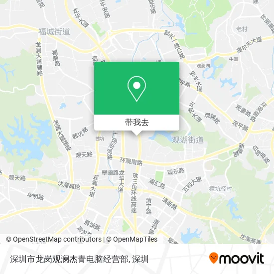 深圳市龙岗观澜杰青电脑经营部地图