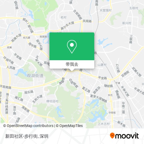 新田社区-步行街地图