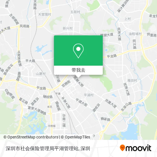 深圳市社会保险管理局平湖管理站地图