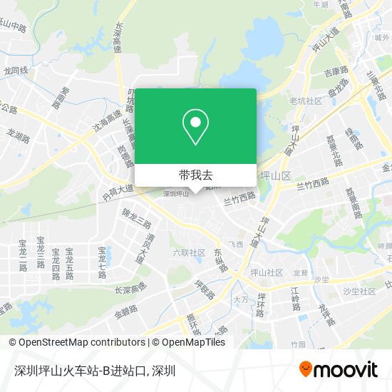 深圳坪山火车站-B进站口地图