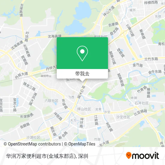 华润万家便利超市(金域东郡店)地图