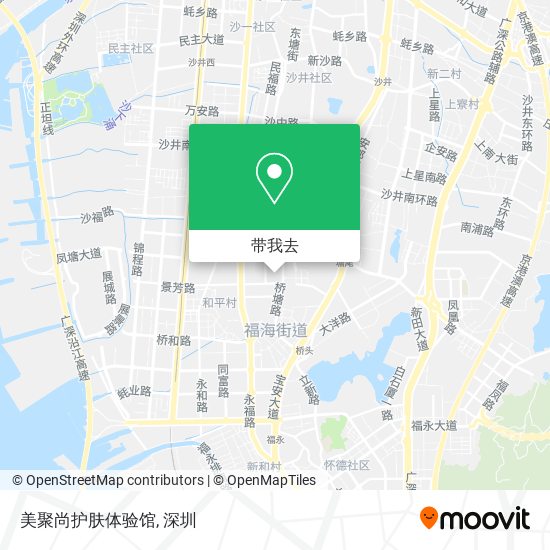 美聚尚护肤体验馆地图