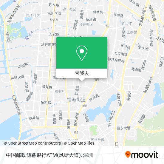 中国邮政储蓄银行ATM(凤塘大道)地图
