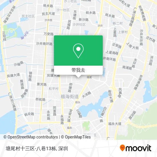 塘尾村十三区-八巷13栋地图