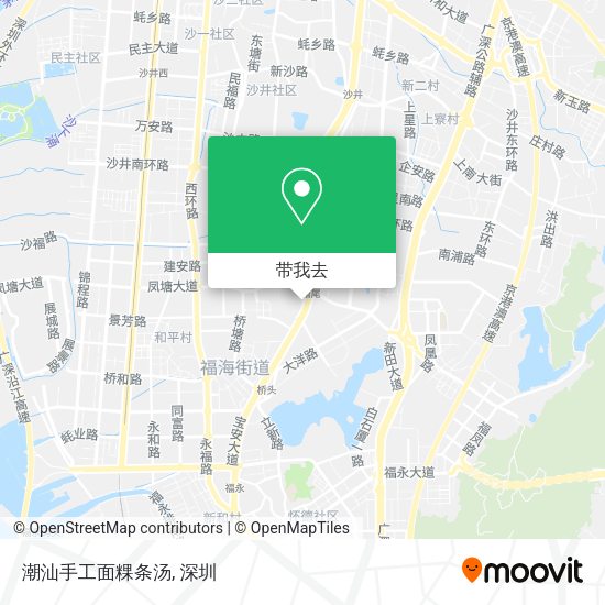 潮汕手工面粿条汤地图