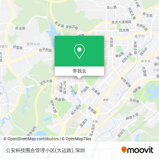 公安科技围合管理小区(大运路)地图