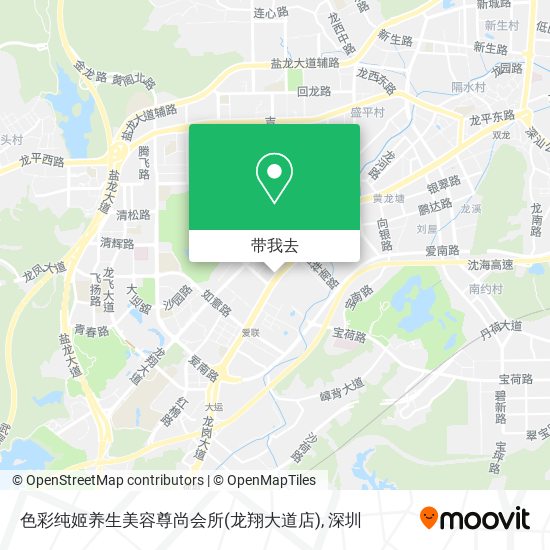 色彩纯姬养生美容尊尚会所(龙翔大道店)地图