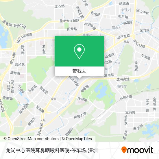 龙岗中心医院耳鼻咽喉科医院-停车场地图