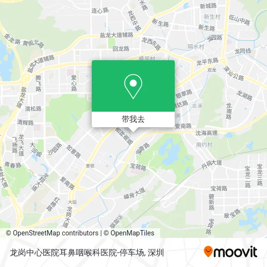 龙岗中心医院耳鼻咽喉科医院-停车场地图