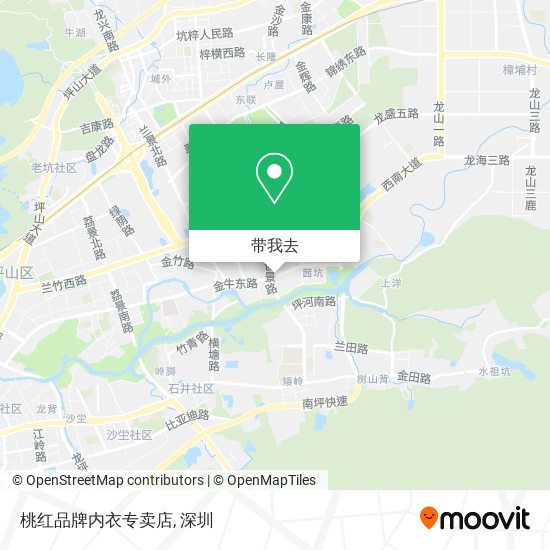 桃红品牌内衣专卖店地图