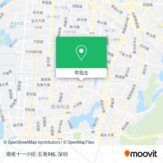 塘尾十一小区-五巷8栋地图