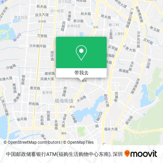 中国邮政储蓄银行ATM(福购生活购物中心东南)地图