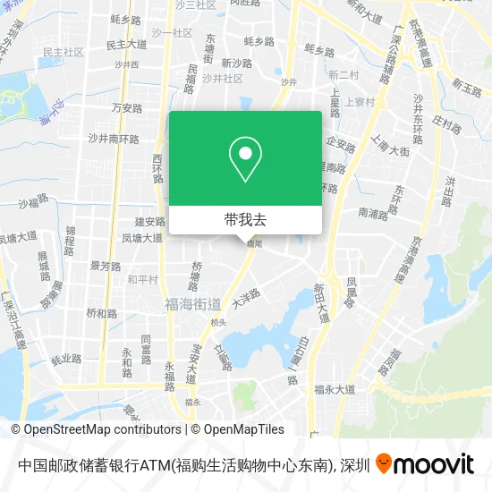 中国邮政储蓄银行ATM(福购生活购物中心东南)地图