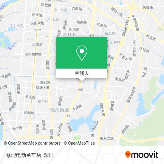 修理电动单车店地图