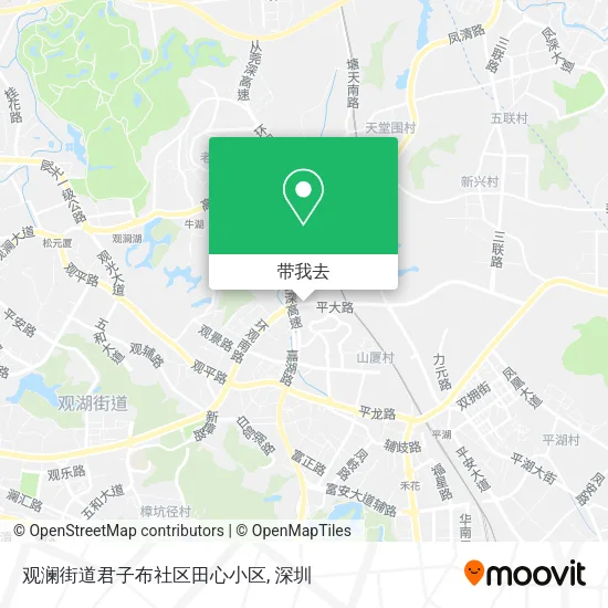 观澜街道君子布社区田心小区地图