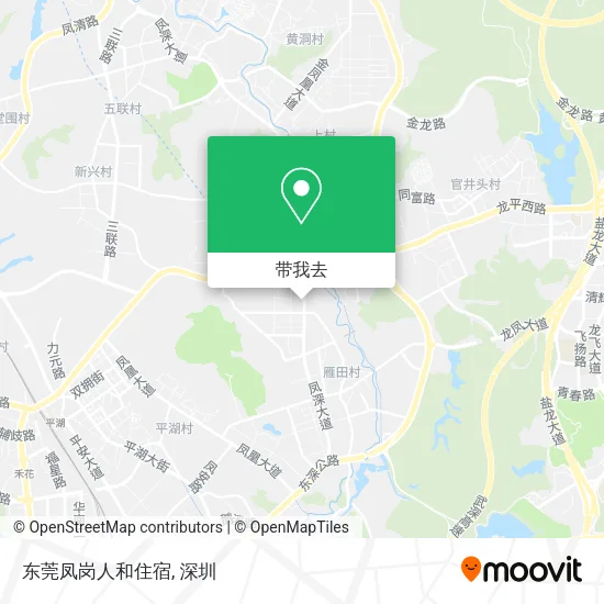 东莞凤岗人和住宿地图