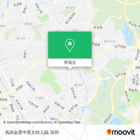 凤岗金星中英文幼儿园地图