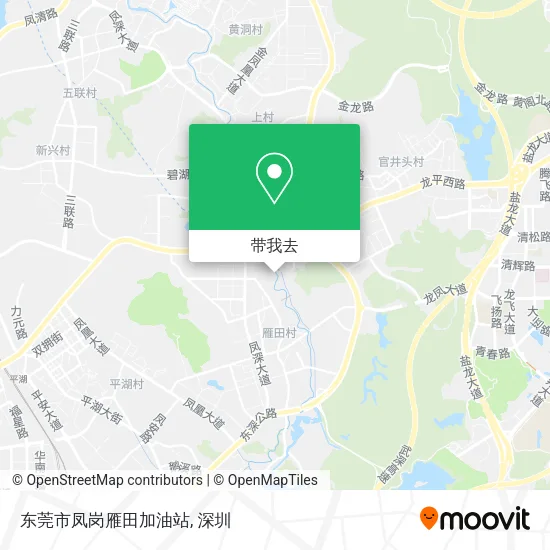 东莞市凤岗雁田加油站地图