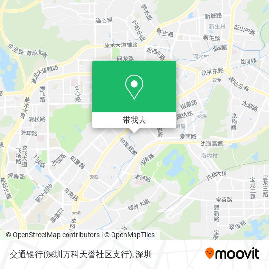 交通银行(深圳万科天誉社区支行)地图
