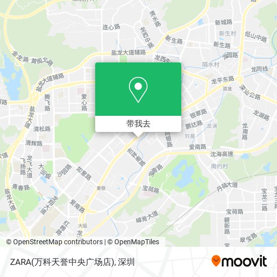 ZARA(万科天誉中央广场店)地图