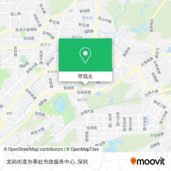 龙岗街道办事处市政服务中心地图