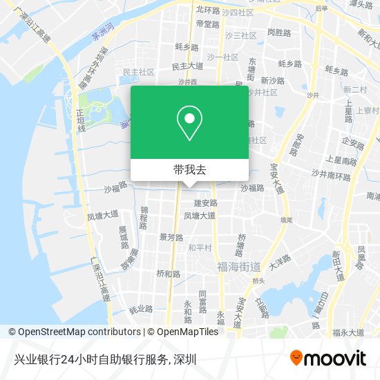 兴业银行24小时自助银行服务地图