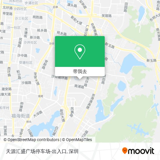 天源汇盛广场停车场-出入口地图