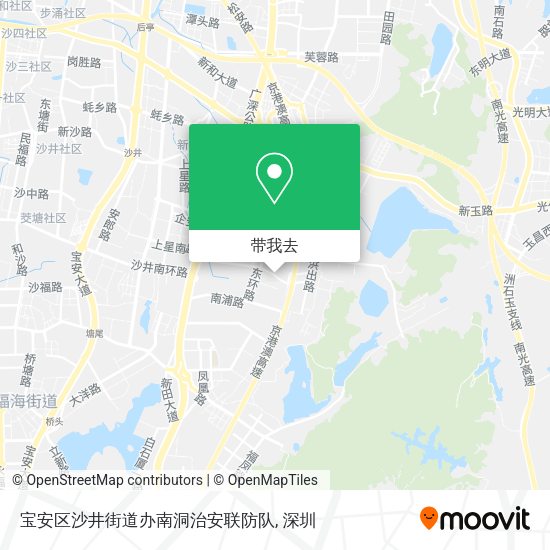 宝安区沙井街道办南洞治安联防队地图