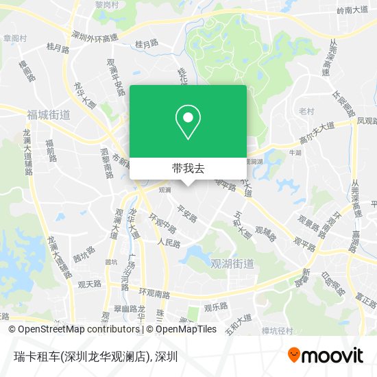瑞卡租车(深圳龙华观澜店)地图