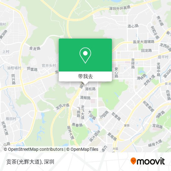 贡茶(光辉大道)地图