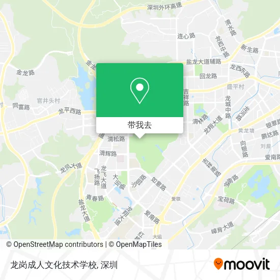 龙岗成人文化技术学校地图