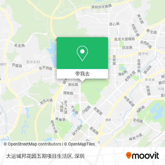 大运城邦花园五期项目生活区地图