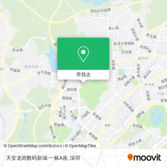 天安龙岗数码新城-一栋A座地图