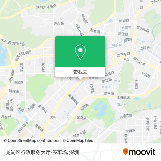 龙岗区行政服务大厅-停车场地图