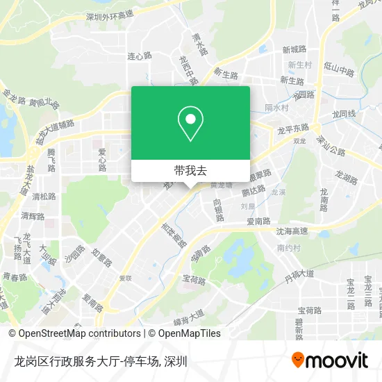 龙岗区行政服务大厅-停车场地图