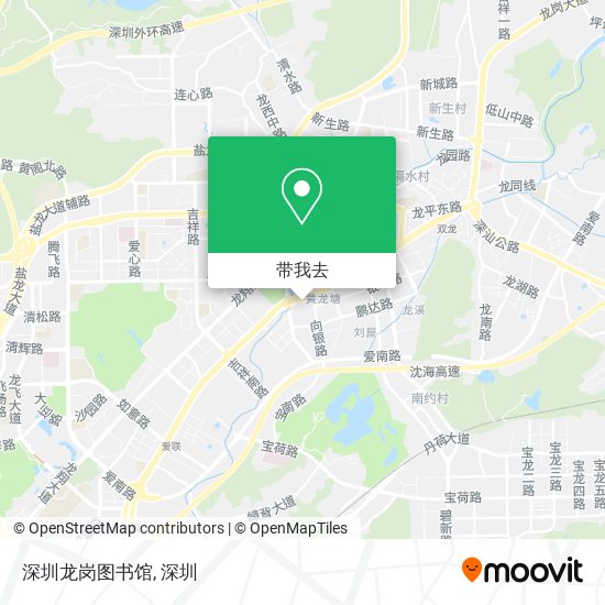 深圳龙岗图书馆地图