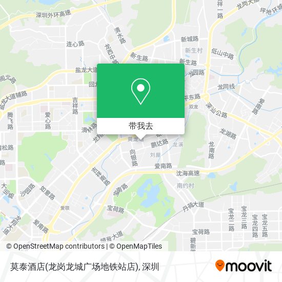 莫泰酒店(龙岗龙城广场地铁站店)地图