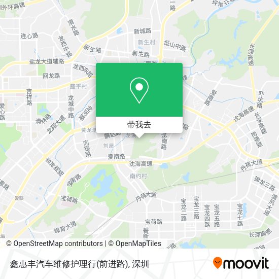 鑫惠丰汽车维修护理行(前进路)地图