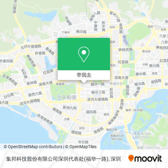 集邦科技股份有限公司深圳代表处(福华一路)地图