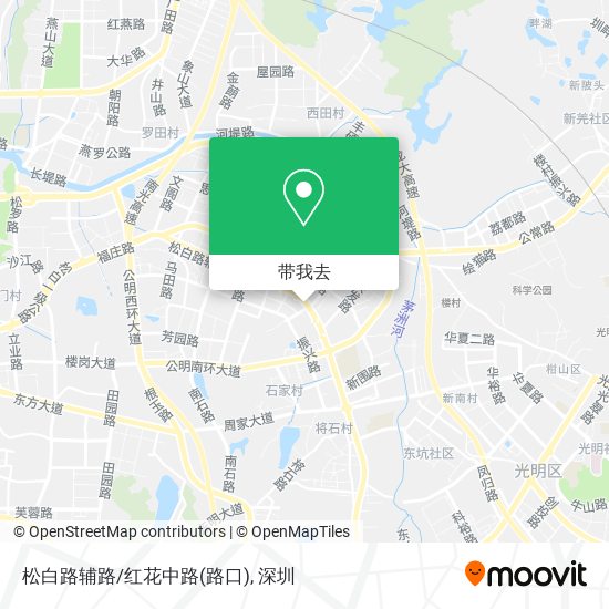 松白路辅路/红花中路(路口)地图