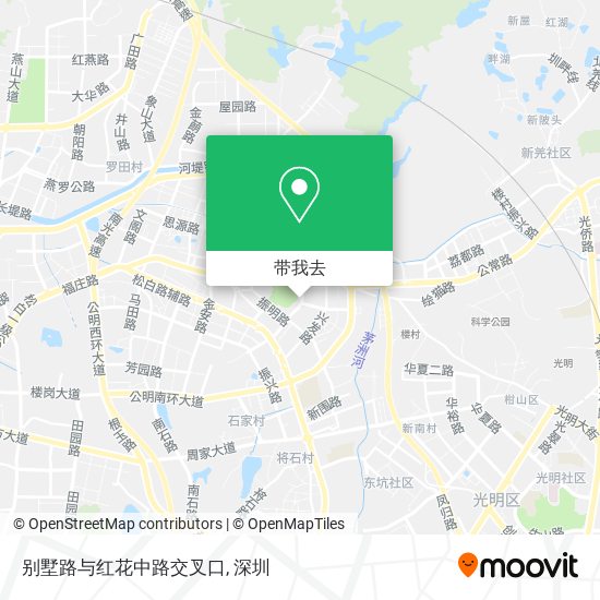 别墅路与红花中路交叉口地图