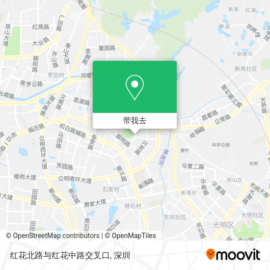 红花北路与红花中路交叉口地图