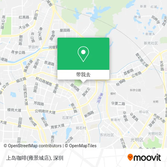 上岛咖啡(雍景城店)地图